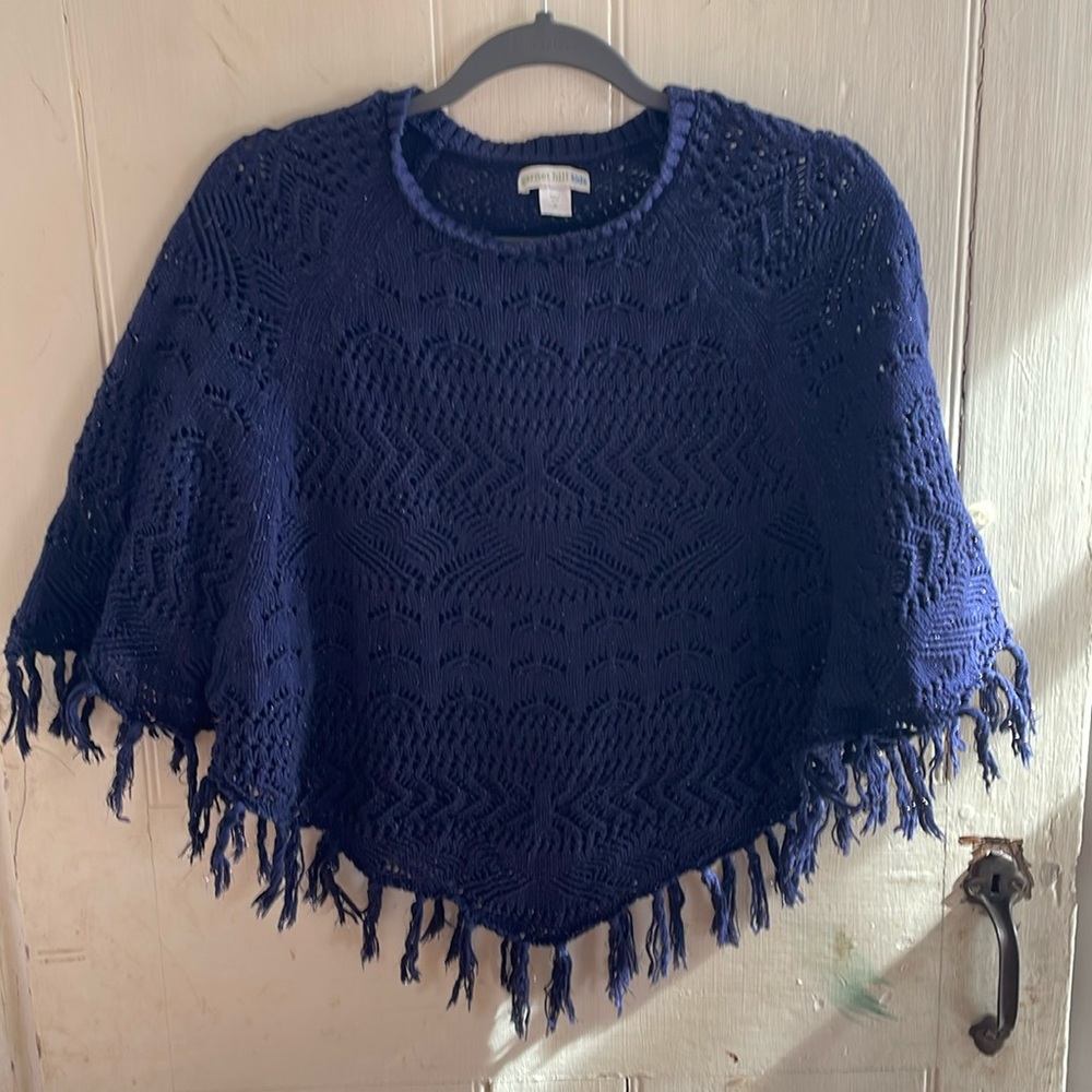 Garnet Hill Kids Girls’ Pointelle Poncho